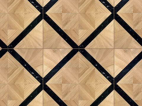 Seamless Geometric Parquet Textured Wood Floor