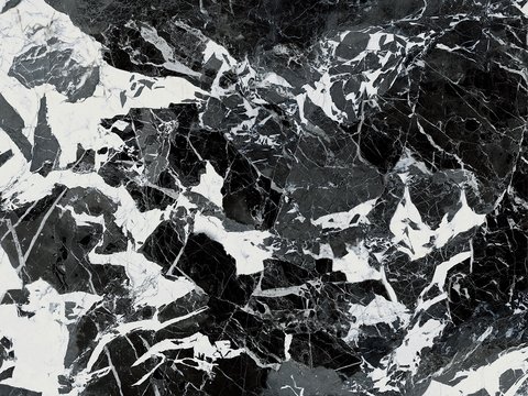 Black Large Texture Marble Rock Slab