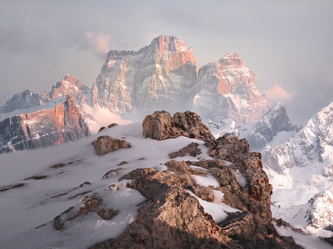 Natural landscape mountains stacked background