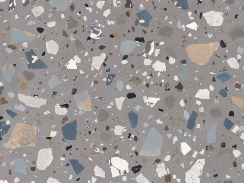 Seamless gray colored large particle terrazzo