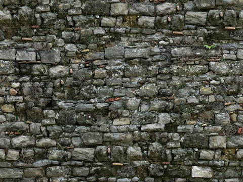 Stone brick wall