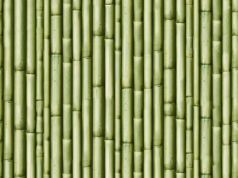 Seamless green bamboo pole bamboo fence