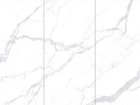 Glime Snow White Marble Rock Slab