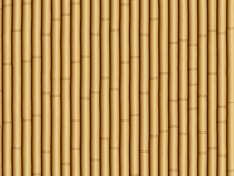 Seamless yellow distressed bamboo pole bamboo fence