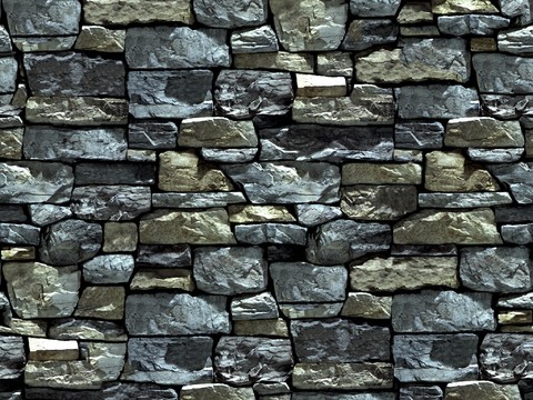 Stone brick wall