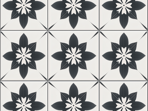 Modern Light Luxury American Style French Style Black and White Tile Floor Tile Wall Tile