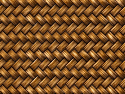 Seamless Bamboo Rattan Woven