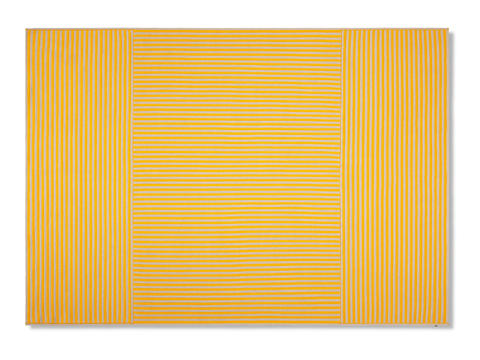 Yellow striped carpet