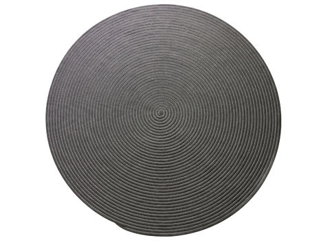 Grey Striped Round Blanket