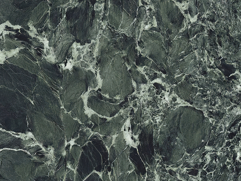 Dark green even-grain marble