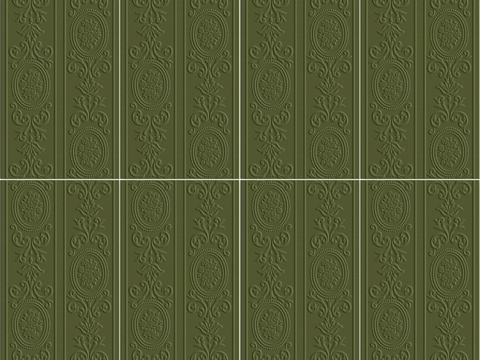 Seamless French retro olive green tiles