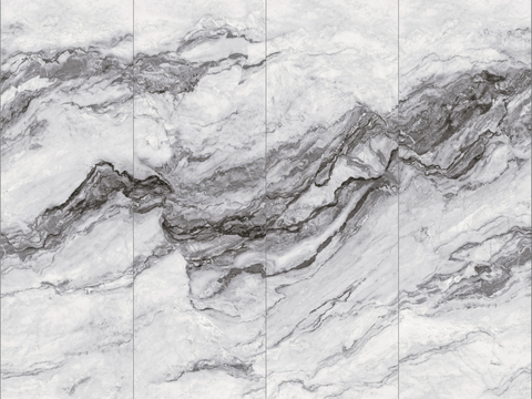 Landscape white even pattern marble rock slab