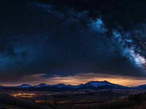 Natural scenery night view