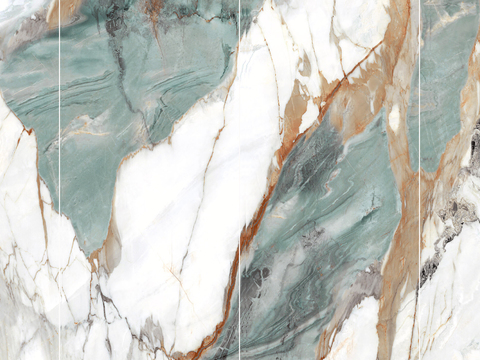 Bulgari Green Marble Rock Slab