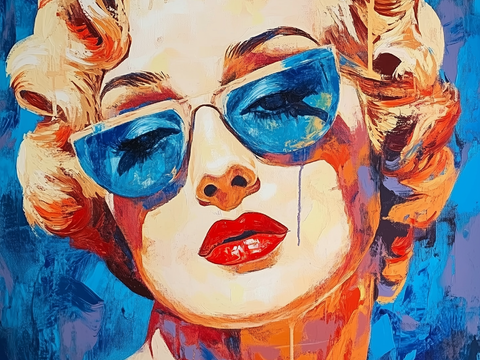 Modern American Character Art Hanging Painting Oil Painting Marilyn Monroe