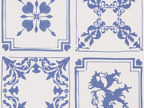 blue and white porcelain blue tiles