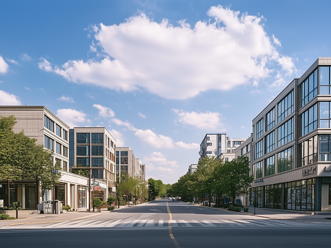 Daytime Commercial Street Exterior