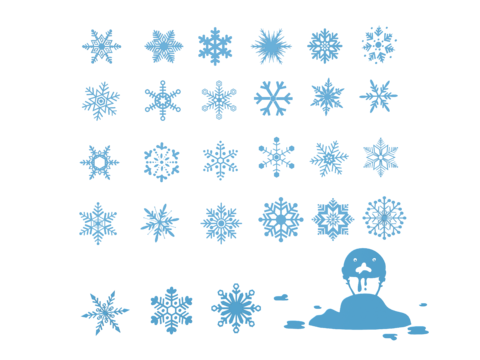 Snowflake wall decoration pendant PNG no matting