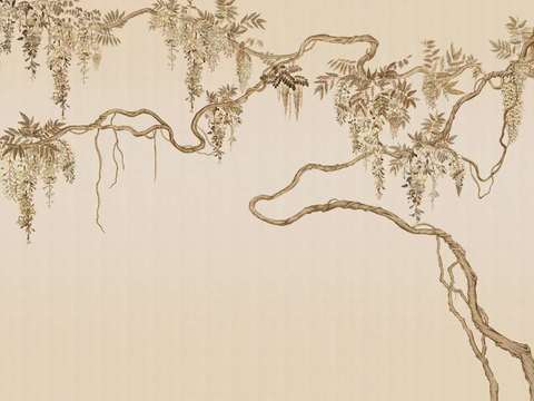 Chinese Painting and Calligraphy Wallpaper Mural