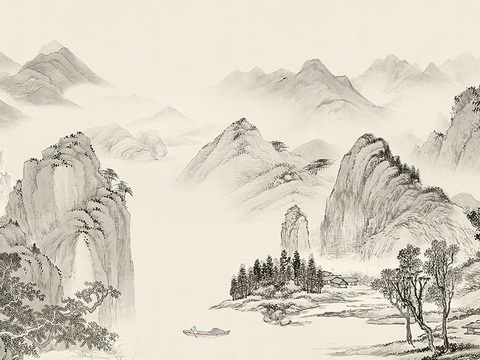 New Chinese ink landscape painting