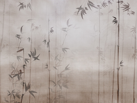 Bamboo Forest Plants New Chinese Style Decorative Painting Murals