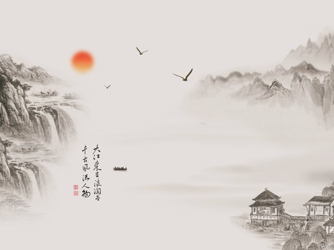 New Chinese Landscape Decorative Painting