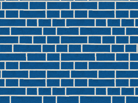 Seamless blue brick wall exterior wall ground