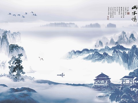 New Chinese Landscape Decorative Painting