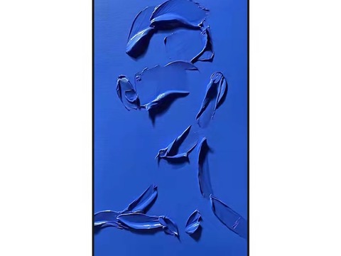 Klein blue decorative painting