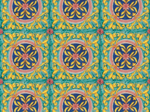 color floral tile