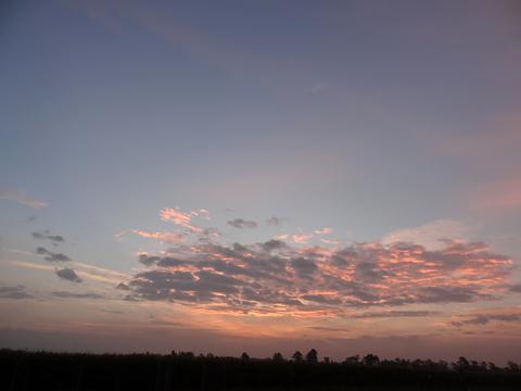 Sunrise sunset cloudy sky landscape landscape