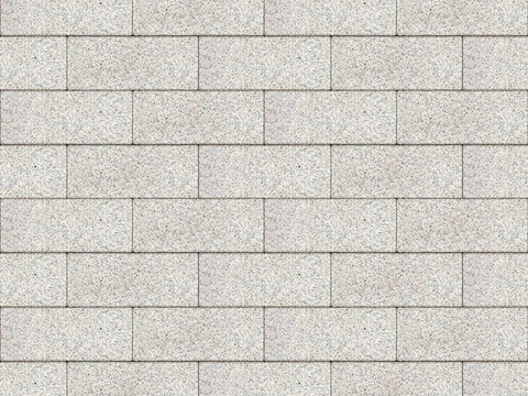 Sesame white I-shaped brick laying