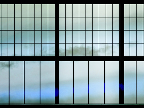 Morning Scenery Frosted Glass Window Exterior