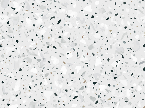 small particle super clear terrazzo