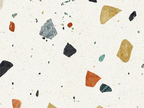 Color terrazzo tile