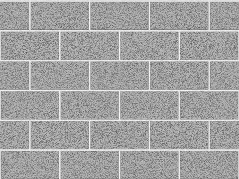 Grey granite I-shaped green brick wall surface