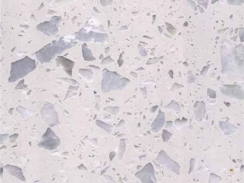 Kunlun white jade white super clear terrazzo