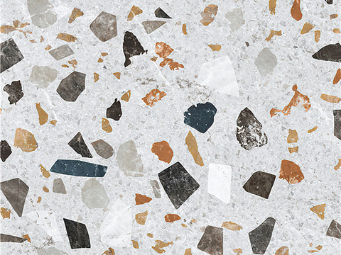 gray super clear terrazzo