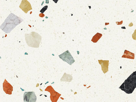 Color terrazzo tile