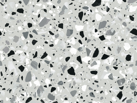 gray large grain super clear terrazzo