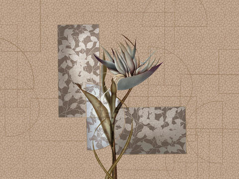 Beige plant flower wallpaper