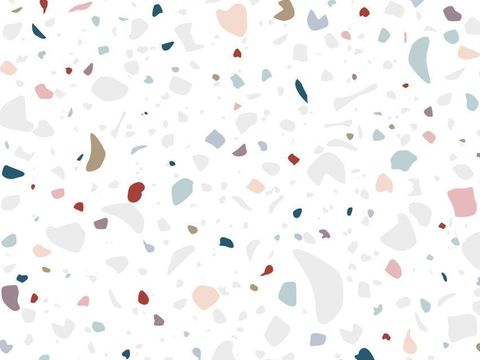 Color small particle super clear terrazzo