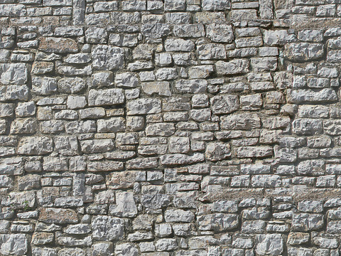 New exterior wall stone wall