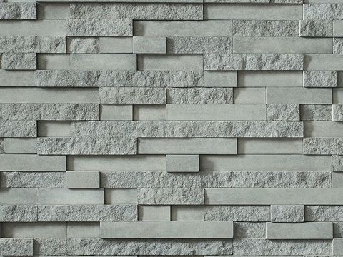 New exterior wall stone wall