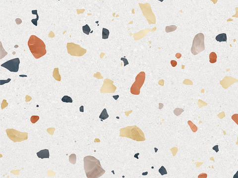 Super clear terrazzo with small color particles