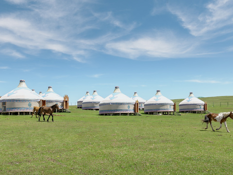 Inner Mongolia grassland animal landscape