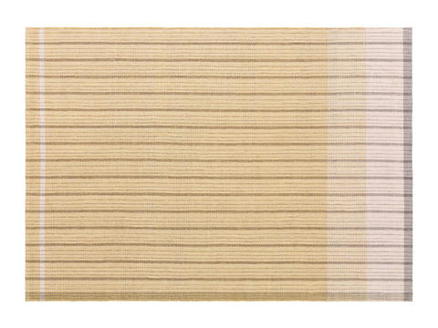 Yellow beige striped carpet