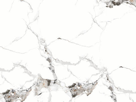 White Super Clear Marble Stone Rock Slab