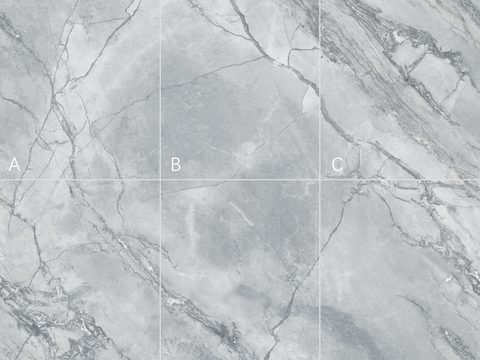 Grey super clear even-grain marble slab