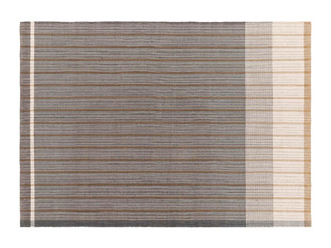 Grey beige striped carpet